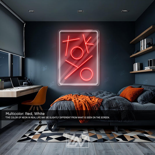 Tokyo Neon Sign Modern LED Wall Art, Minimalist Japan City Decor, Red Urban Vibes Light for Bedroom, Studio or Travel-Themed Room