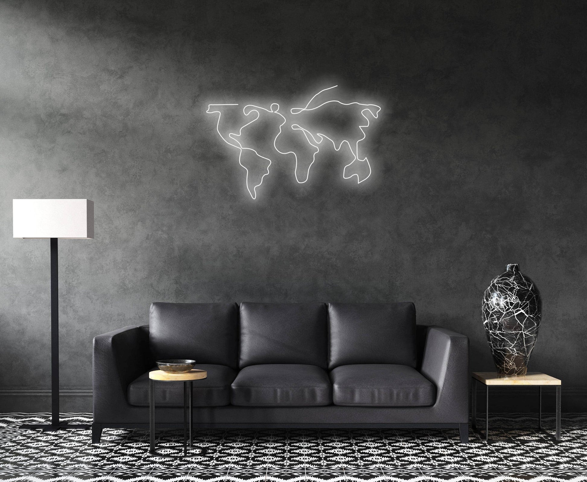 World Map Neon Sign, The World Sign Neon Light, Led Neon Sign Light, College/University Neon Light, Office Home Wall Neon Decor