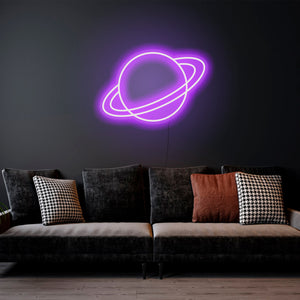 Saturn Planet - LED Neon Sign, Mutlicolour Neon Light Sign (LED), light decoration, Saturn Light, Kids room, Neon Jupiter, Neon wall mount