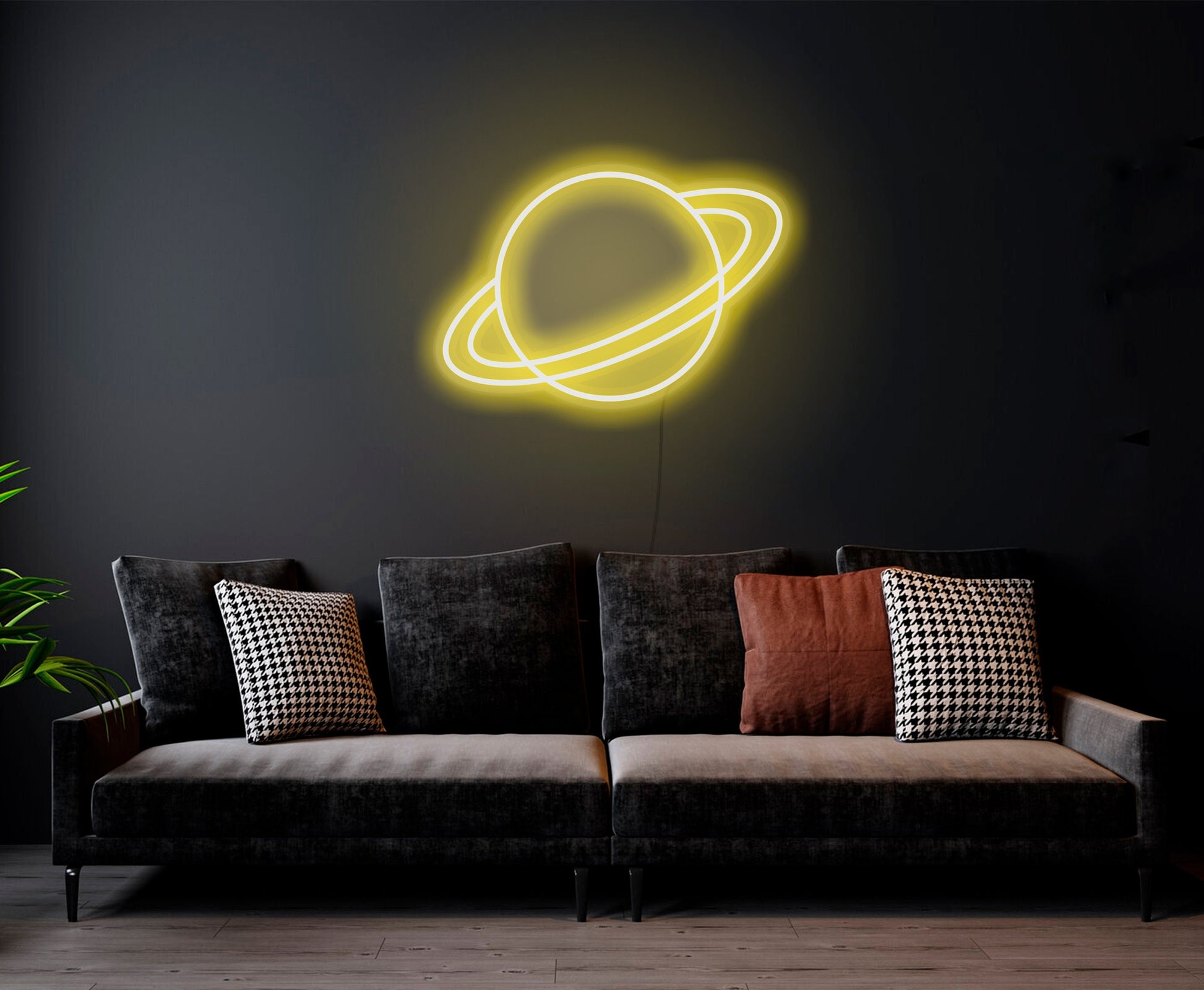 Saturn Planet - LED Neon Sign, Mutlicolour Neon Light Sign (LED), light decoration, Saturn Light, Kids room, Neon Jupiter, Neon wall mount