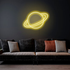 Saturn Planet - LED Neon Sign, Mutlicolour Neon Light Sign (LED), light decoration, Saturn Light, Kids room, Neon Jupiter, Neon wall mount