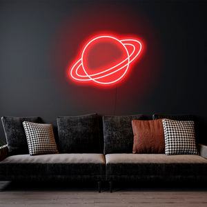 Saturn Planet - LED Neon Sign, Mutlicolour Neon Light Sign (LED), light decoration, Saturn Light, Kids room, Neon Jupiter, Neon wall mount