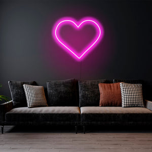 Heart - LED Neon sign, custom neon sign, neon light up sign, wall decor neon sign