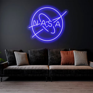 Nasa logo - LED Neon sign, Nasa neon sign, Nasa neon light, Nasa led sign, Nasa led neon sign,Nasa wall art,Nasa wall decor,Neon sign light