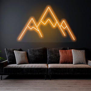 Mountain Tops - LED Neon Sign,Mountain led sign,Mountain led light,Mountain wall decor,Neon sign mountain,Neon sign wall art,Neon sign wall