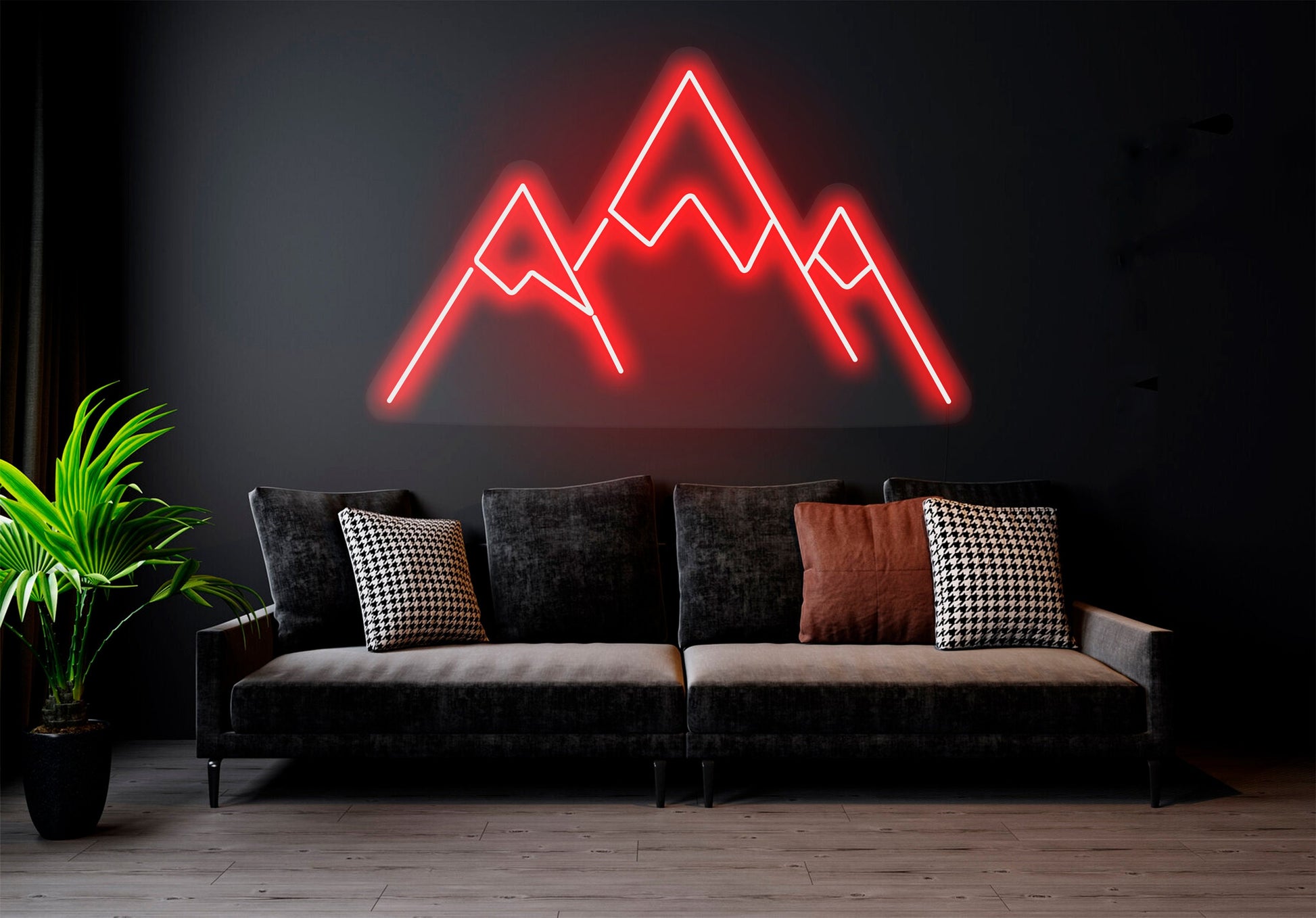 Mountain Tops - LED Neon Sign,Mountain led sign,Mountain led light,Mountain wall decor,Neon sign mountain,Neon sign wall art,Neon sign wall