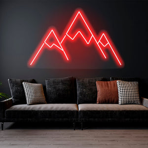 Mountain Tops - LED Neon Sign,Mountain led sign,Mountain led light,Mountain wall decor,Neon sign mountain,Neon sign wall art,Neon sign wall