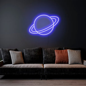 Saturn Planet - LED Neon Sign, Mutlicolour Neon Light Sign (LED), light decoration, Saturn Light, Kids room, Neon Jupiter, Neon wall mount