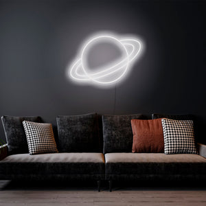 Saturn Planet - LED Neon Sign, Mutlicolour Neon Light Sign (LED), light decoration, Saturn Light, Kids room, Neon Jupiter, Neon wall mount