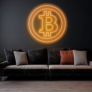 Bitcoin - LED Neon Sign, Bedroom neon sign, Crypto neon sign, Neon Lights, Crypto