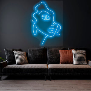 Woman Face - LED Neon Sign , Home Interior Decor, Neon Lights, Bedroom neon sign, Neon sign wall decor