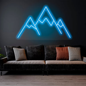 Mountain Tops - LED Neon Sign,Mountain led sign,Mountain led light,Mountain wall decor,Neon sign mountain,Neon sign wall art,Neon sign wall