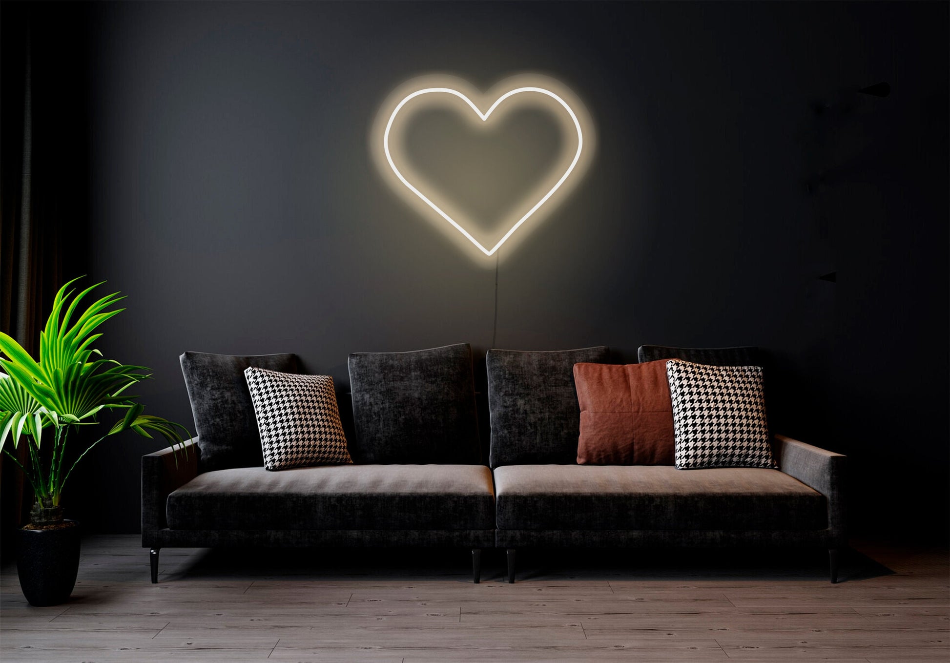 Heart neon sign perfect for romantic decor and thoughtful gifts.