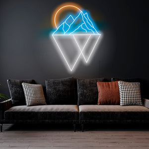 Mountains - LED Neon Sign, Interior Decor, Room decor, Wall Decor, Custom Sign, Neon For Home