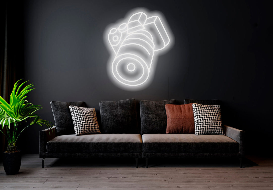 Photography - LED Neon Sign, Photography Camera Neon Light, Camera Sign LED Neon Light, Handmade Neon Sign,Photography Lover Room Neon Décor