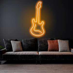 Guitar - LED Neon Sign , Home Interior Decor, Neon Lights, Bedroom neon sign, Neon sign wall decor