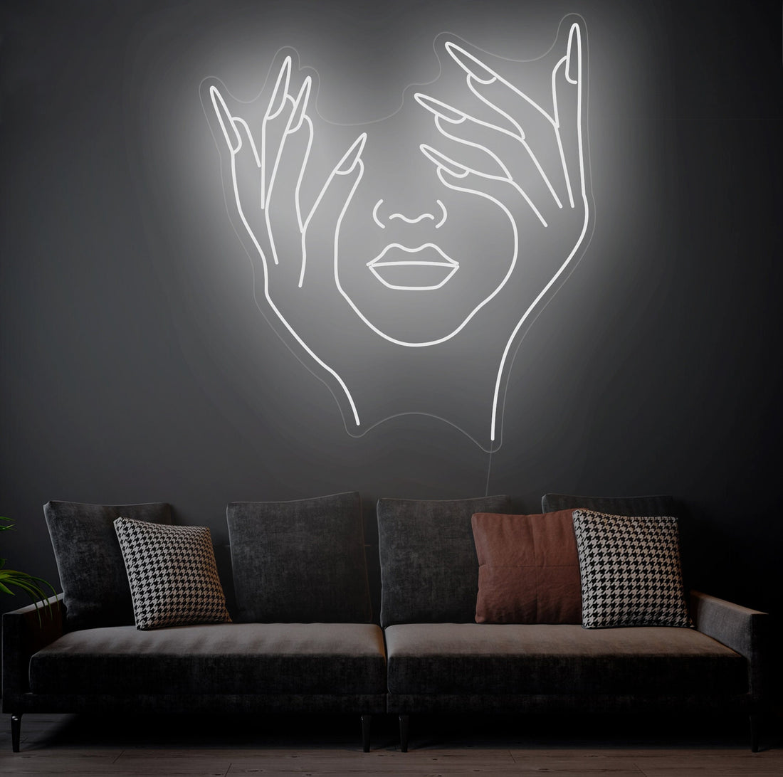 Hold Face - LED Neon Sign, Interior Decor, Room decor, Wall Decor, Custom Sign, Neon For Home