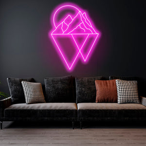 Mountains - LED Neon Sign, Interior Decor, Room decor, Wall Decor, Custom Sign, Neon For Home