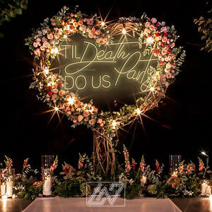 Til Death Do Us Party - LED Neon Sign,Wedding neon sign,Led neon sign wall decor,Neon sign,Neon Sign Wedding, Custom Wedding Neon Sign,