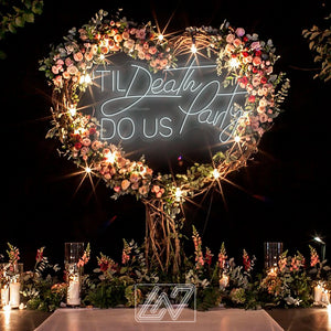 Til Death Do Us Party - LED Neon Sign,Wedding neon sign,Led neon sign wall decor,Neon sign,Neon Sign Wedding, Custom Wedding Neon Sign,