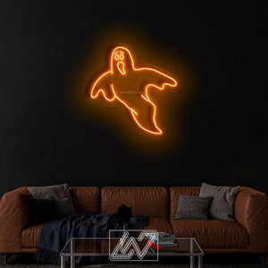 Halloween Ghost - LED Neon Sign, Spooky Halloween Led Decor, Scary Halloween, Halloween Light Decor, Custom Neon Sign