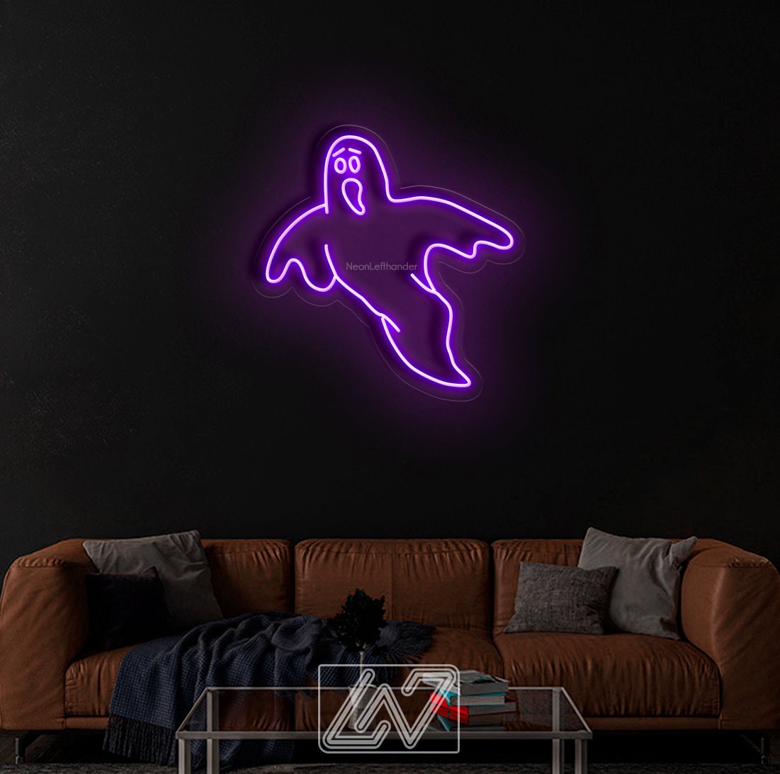 Halloween Ghost - LED Neon Sign, Spooky Halloween Led Decor, Scary Halloween, Halloween Light Decor, Custom Neon Sign