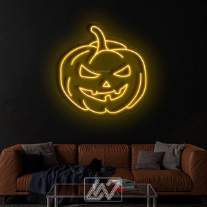 Halloween Pumpkin  - LED Neon Sign, Spooky Halloween Led Decor, Scary Halloween, Halloween Light Decor, Custom Neon Sign