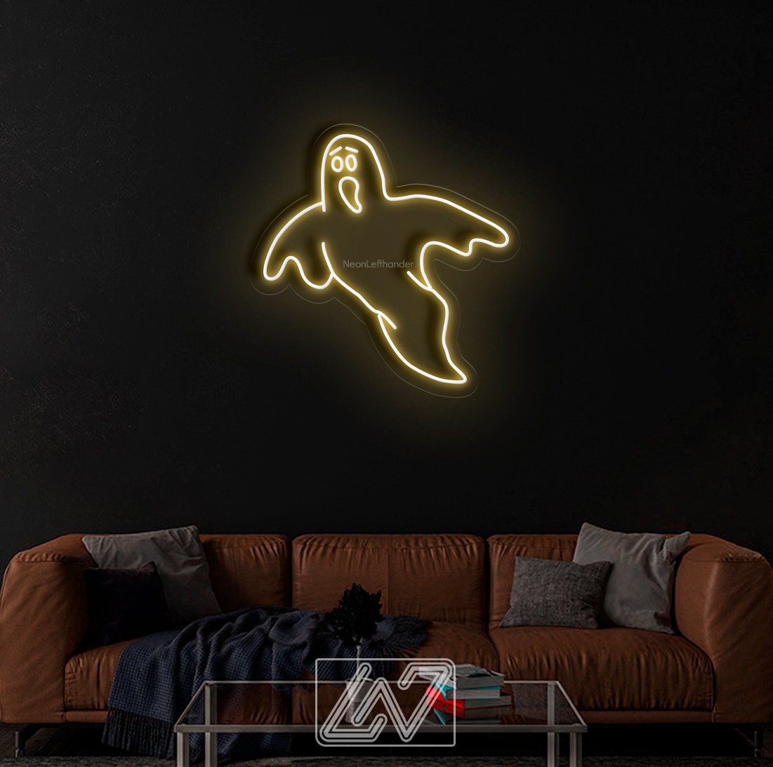 Halloween Ghost - LED Neon Sign, Spooky Halloween Led Decor, Scary Halloween, Halloween Light Decor, Custom Neon Sign