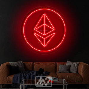 Ethereum - LED Neon Sign, Bedroom neon sign, Crypto neon sign, Neon Lights, Crypto