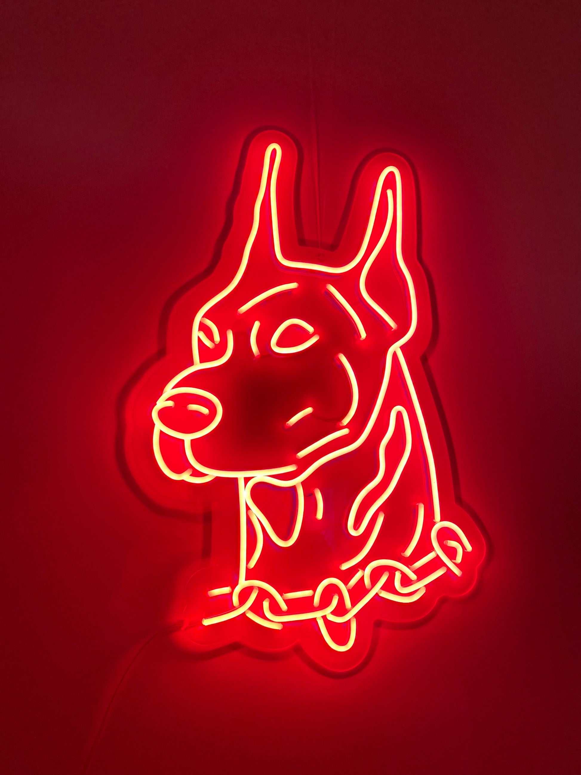 Doberman - LED Neon Sign, Dog Neon Sign, Custom Neon Sign, Pet Neon light, Dog Home Decor, Dog Gift, Neon Sign for Bedroom