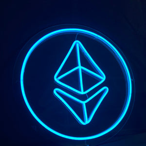 Ethereum - LED Neon Sign, Bedroom neon sign, Crypto neon sign, Neon Lights, Crypto