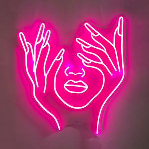 Hold Face - LED Neon Sign, Interior Decor, Room decor, Wall Decor, Custom Sign, Neon For Home