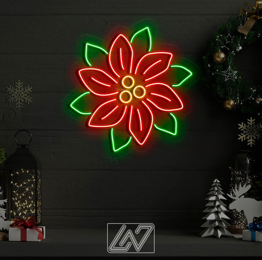 Christmas Mistletoe - LED Neon Sign, Merry Christmas Neon Sign, New Year Neon Sign, Christmas Gift, Christmas Decoration Room