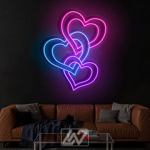 Heart Valentine Gift Personalized, Neon sign,  Custom Neon Sign |Personalized Gifts | LED Neon | Wall Decor