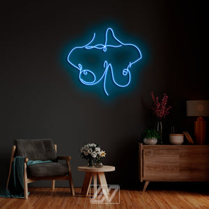 LED Neon Sign Custom Female Breast - Bedroom Party Bar Wall Room Decor LED Lady Neon light Wedding Personalized romance