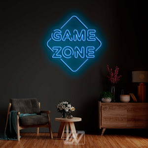 Game Zone - LED Neon Sign, games Neon Sign, games Character, Neon Game Zone,Player led sign,Stream light sign,Twitch, Game room