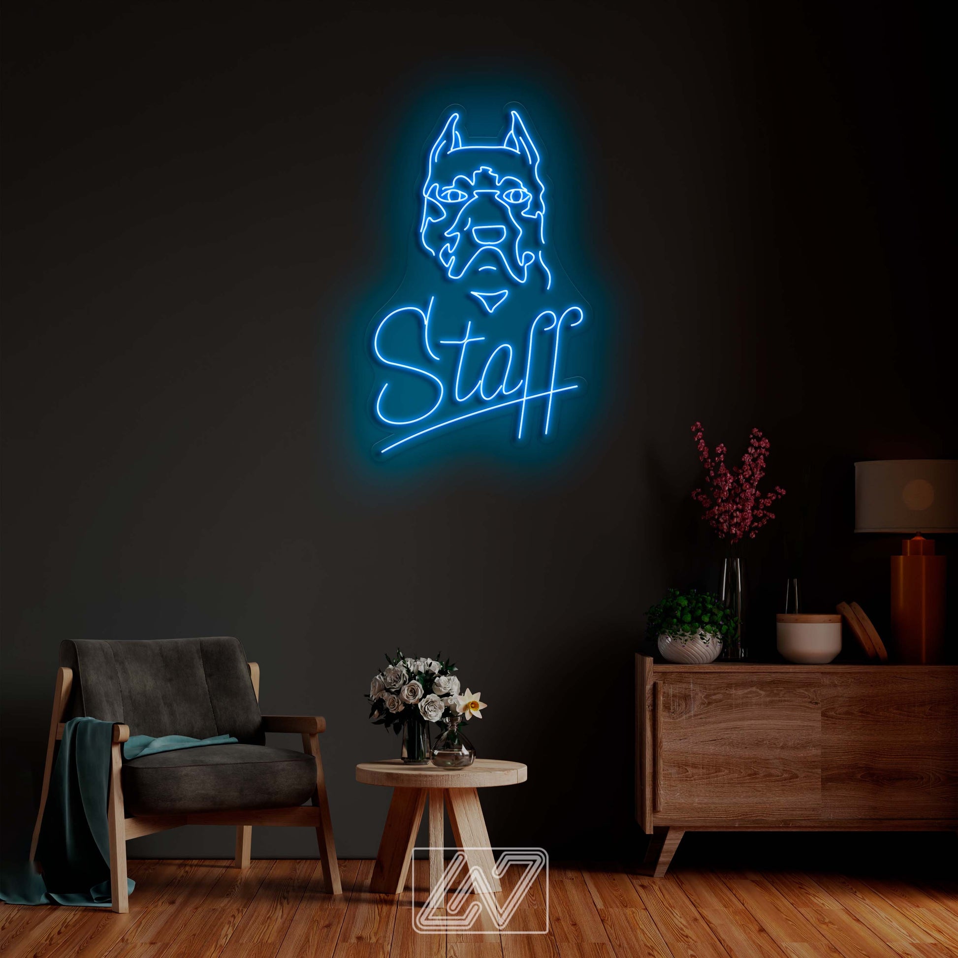 Stafford- LED Neon Sign, Dog Neon Sign, Custom Neon Sign, Pet Neon light, Dog Home Decor, Neon Sign for Bedroom,Staffordshire bull terrier