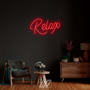 Relax - LED Neon Sign, Neon Wall Decor, Custom Neon Sign, Personalised Neon Sign, Custom Neon Light, Vibe Neon Sign