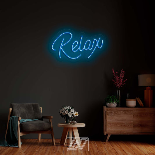 Relax - LED Neon Sign, Neon Wall Decor, Custom Neon Sign, Personalised Neon Sign, Custom Neon Light, Vibe Neon Sign