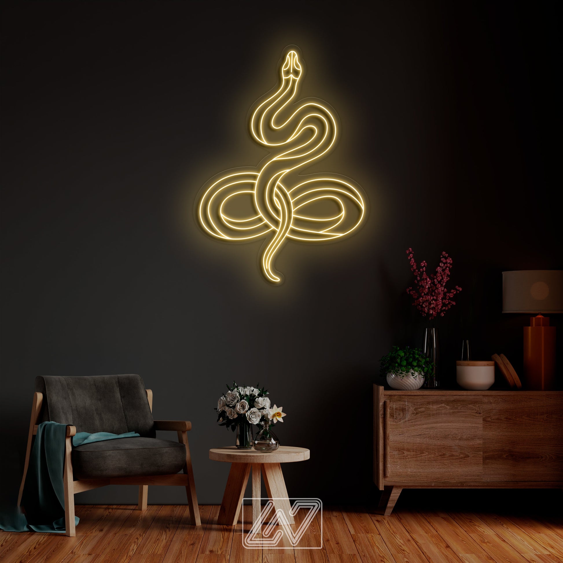 Snake PRO - LED Neon Sign, Animal Neon Sign, Custom Neon Sign, Snake Neon light, Animal Home Decor, Neon Sign for Bedroom