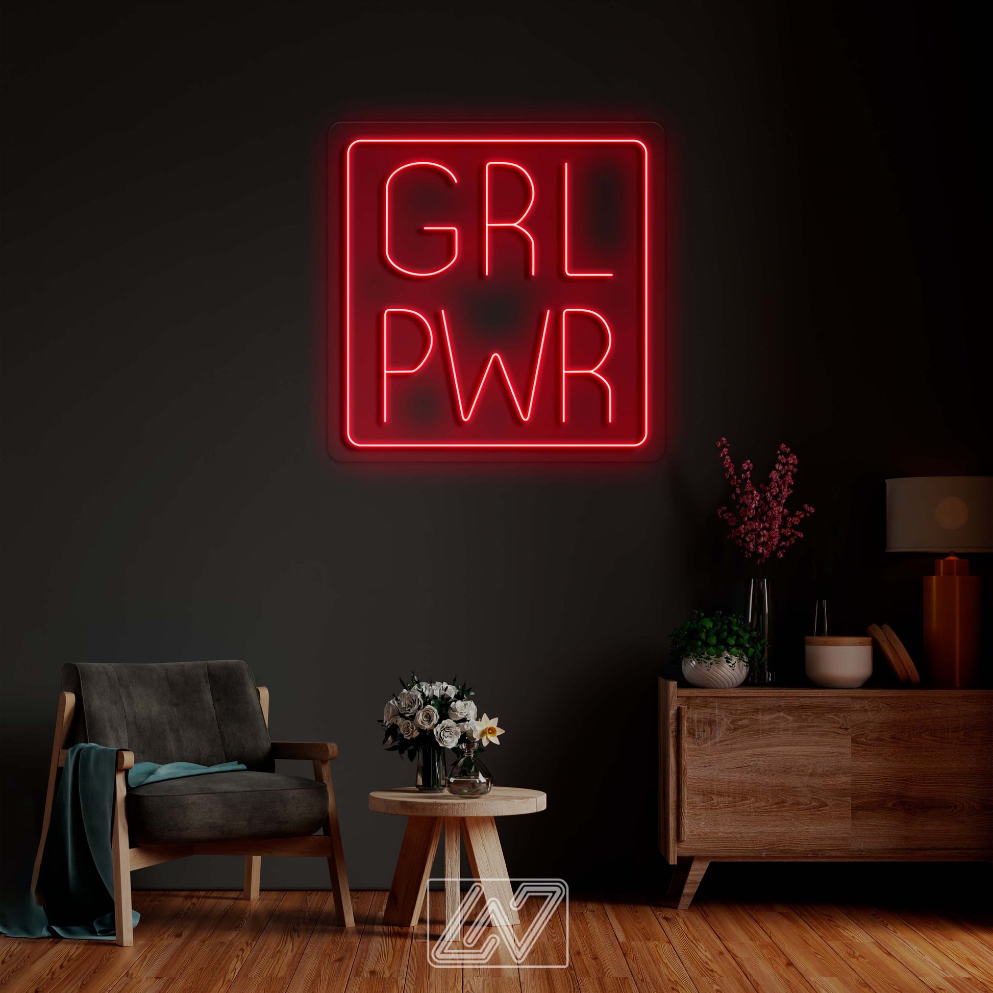 GRL PWR - LED Neon Sign, Girl Neon Sign,Neon Sign Bedroom, Custom Neon Sign, Bar Nightclub Party Decor Neon