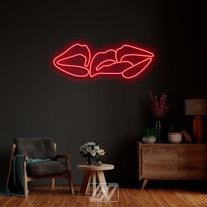 Lips - LED Neon Sign , Custom Neon Sign, Custom Neon Light, Neon Bedroom Sign, Led Neon Wall Decor, Wall Art