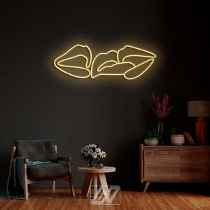 Lips - LED Neon Sign , Custom Neon Sign, Custom Neon Light, Neon Bedroom Sign, Led Neon Wall Decor, Wall Art