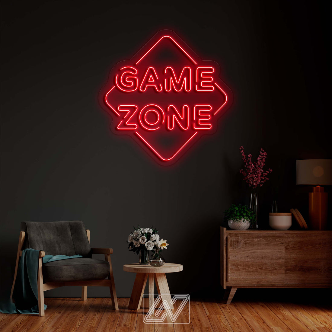 Game Zone - LED Neon Sign, games Neon Sign, games Character, Neon Game Zone,Player led sign,Stream light sign,Twitch, Game room