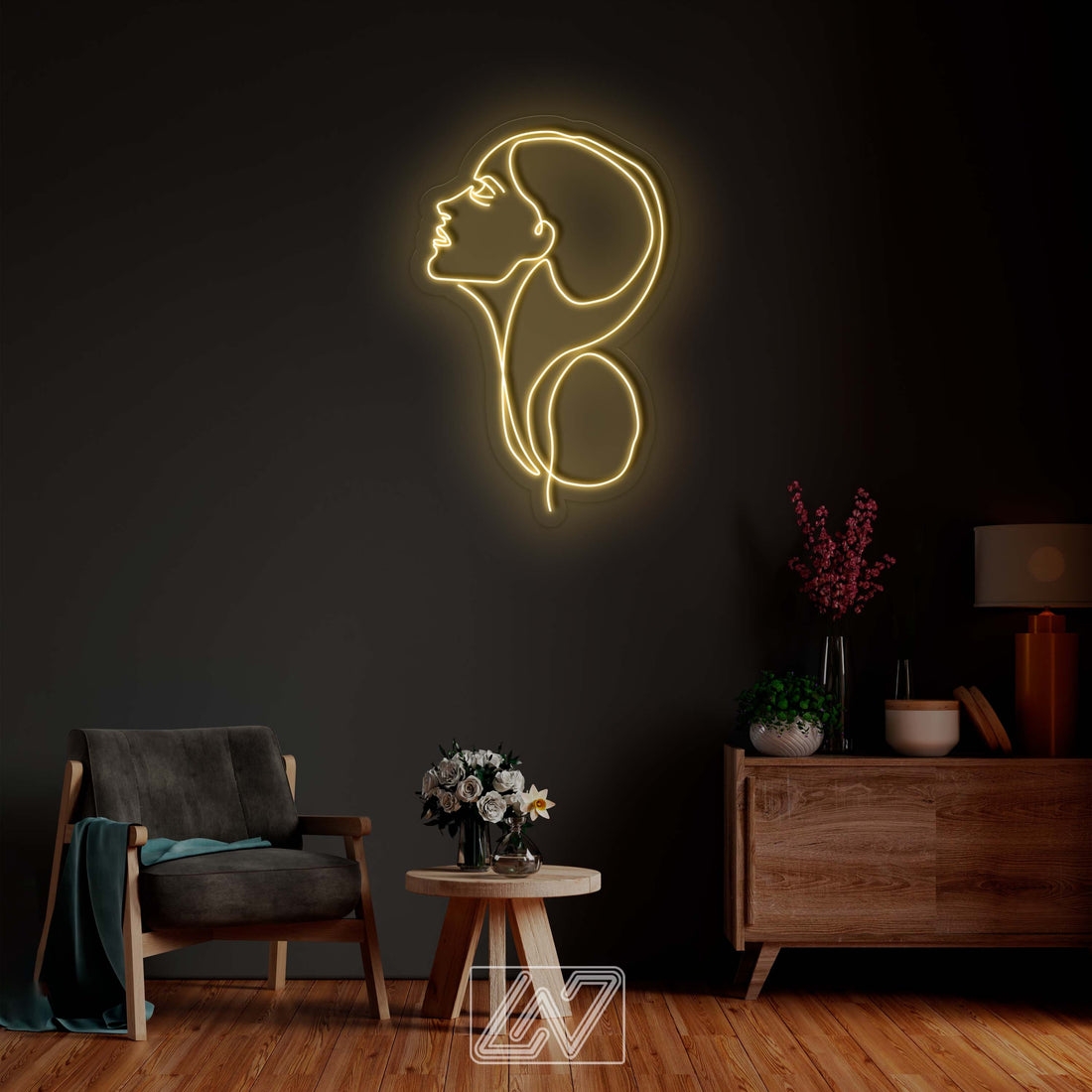 Woman Face, Gorgeous Lady Neon Signs, Neon Sign Light,Beauty Decoration,Led Neon Sign Lights for Girls Room Decor, Ambient Light for Room,