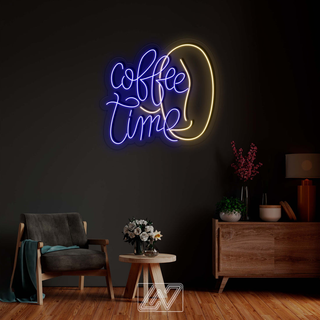 Coffee Time - LED Neon Sign, Coffee Shop Sign, Business Logo Sign, Shop Name Sign, Coffee House Sign, Coffee Bar Decor,Coffee Cup