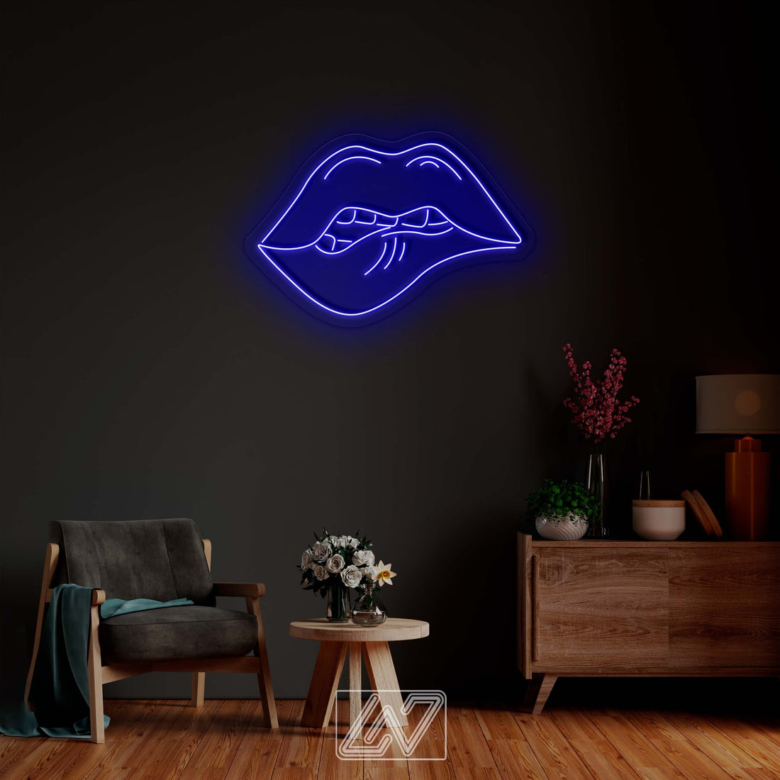 Sexy Lip - LED Neon Sign, Wall Decor, Wall Sign, Neon Lights, Kiss Lips Neon Light, Kiss Neon Sign, Lips Neon Sign