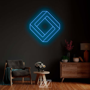 Infinity Square - LED Neon Sign, Interior Decor, Room decor, Wall Decor, Custom Sign, Neon For Home