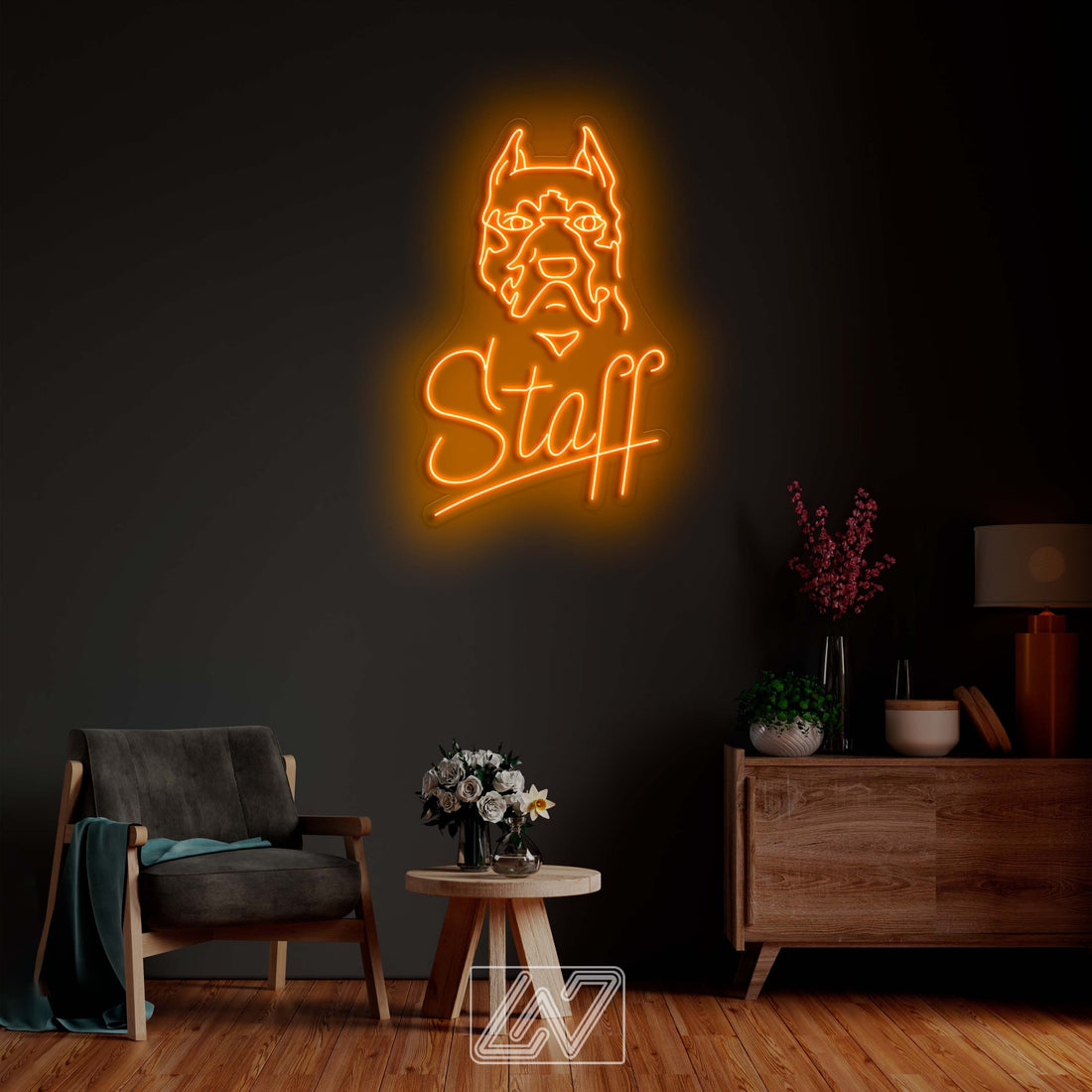 Stafford- LED Neon Sign, Dog Neon Sign, Custom Neon Sign, Pet Neon light, Dog Home Decor, Neon Sign for Bedroom,Staffordshire bull terrier