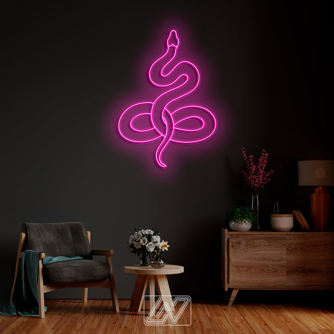 Snake - LED Neon Sign, Animal Neon Sign, Custom Neon Sign, Snake Neon light, Animal Home Decor, Neon Sign for Bedroom